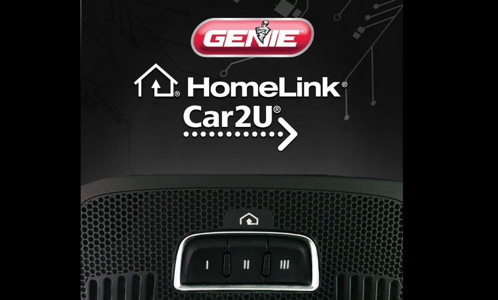 Homelink and car2u programming to genie garage door openers