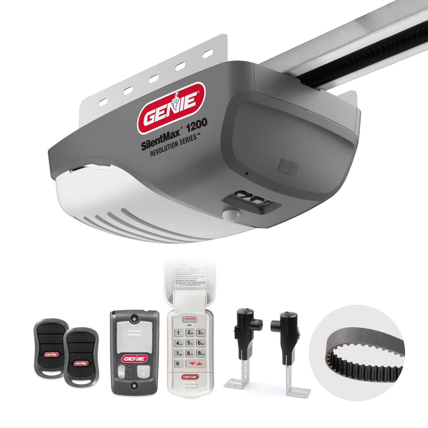 4042-TKH Belt Drive Garage Door Opener_with 2 remotes, wall console, keypad