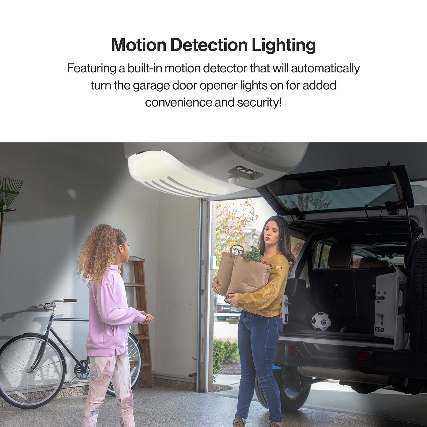 Motion detection lighting built in