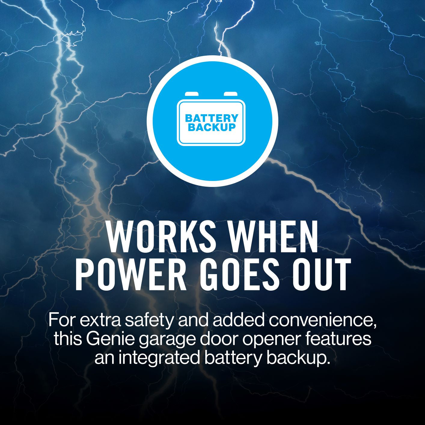 Battery backup for garage door openers
