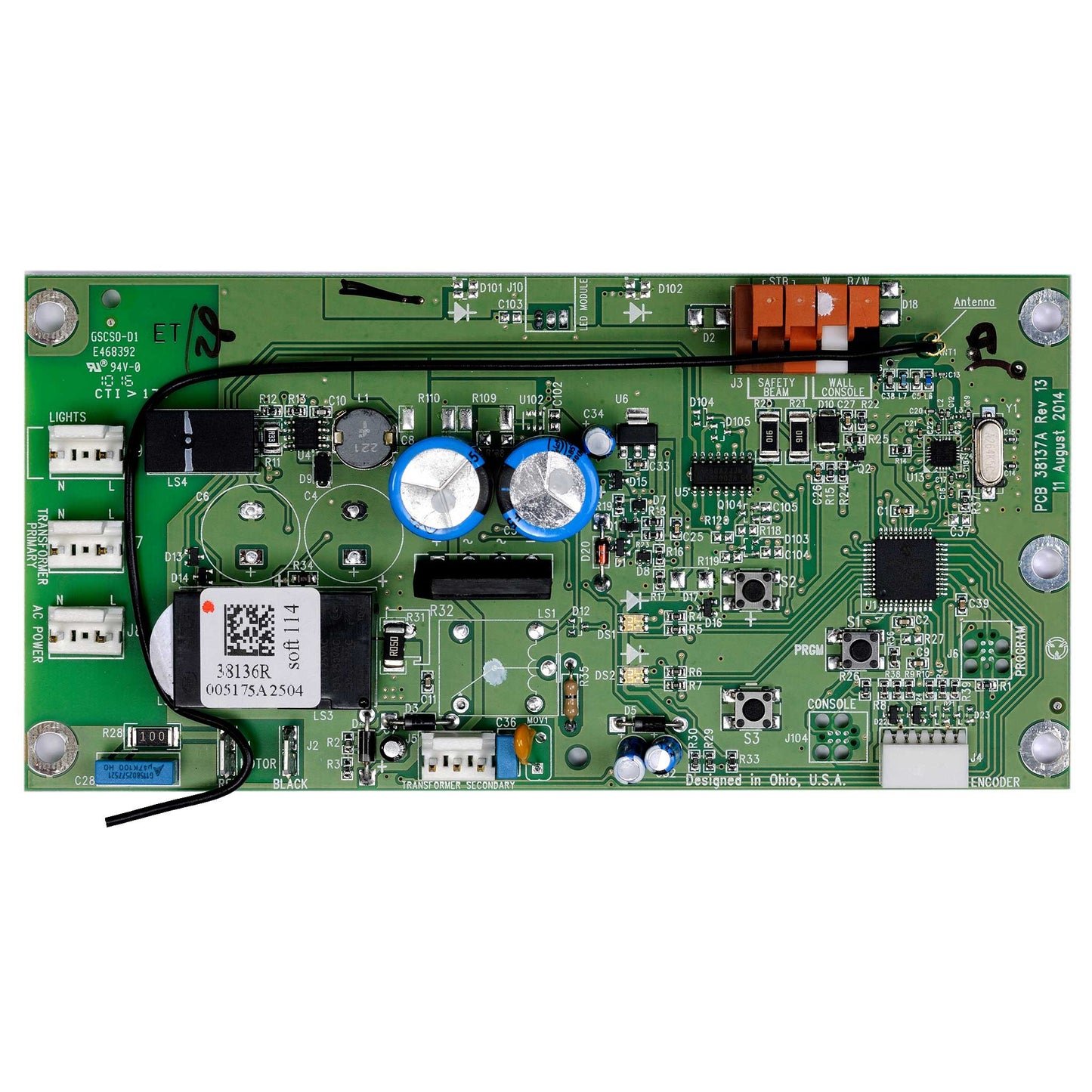 Genie garage door opener replacement Circuit Board Assembly 38647R.S