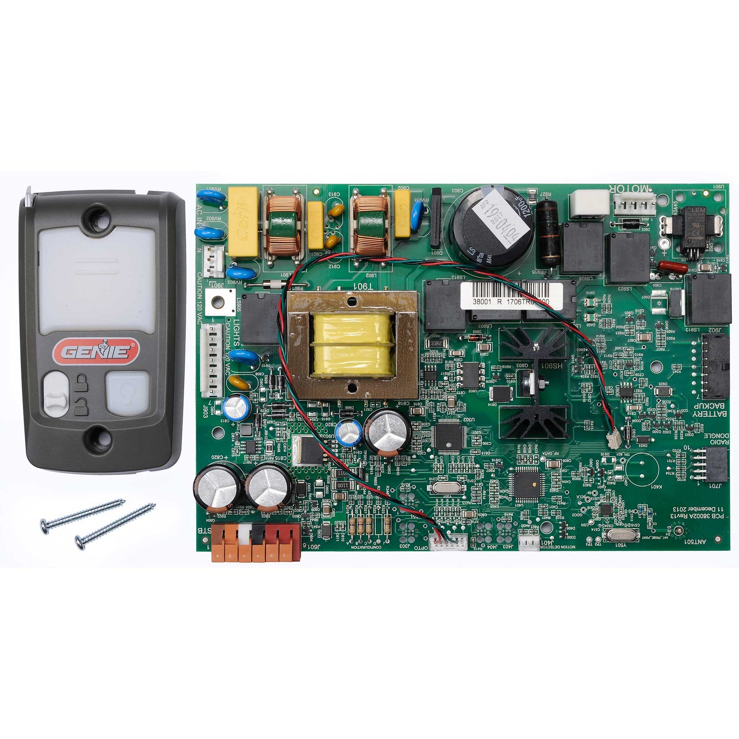 Garage door opener Circuit Board and Series II Wall Console Bundle 38875R1.S for Genie garage door openers