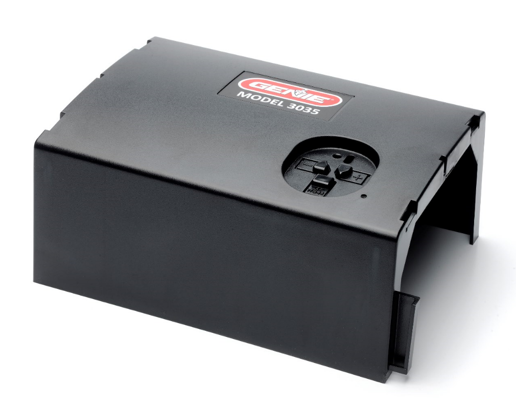 Replacement powerhead (motor) cover for Genie garage door opener model 3035.