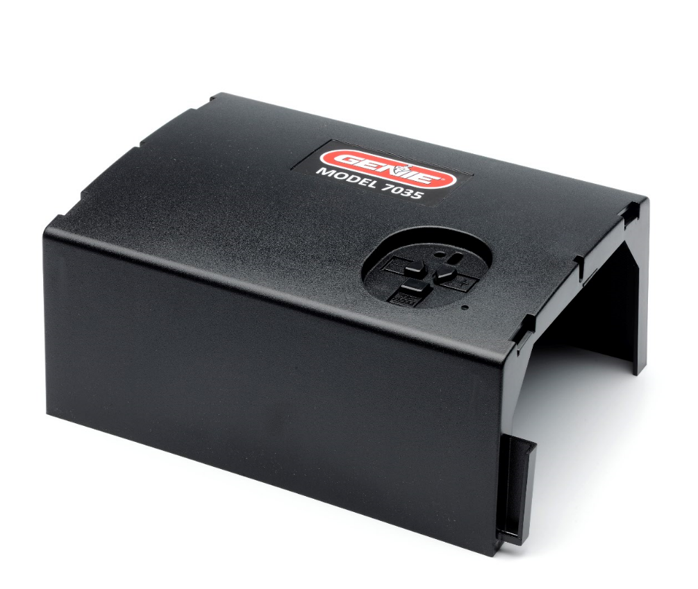 Replacement powerhead (motor) cover for Genie garage door opener model 7035.