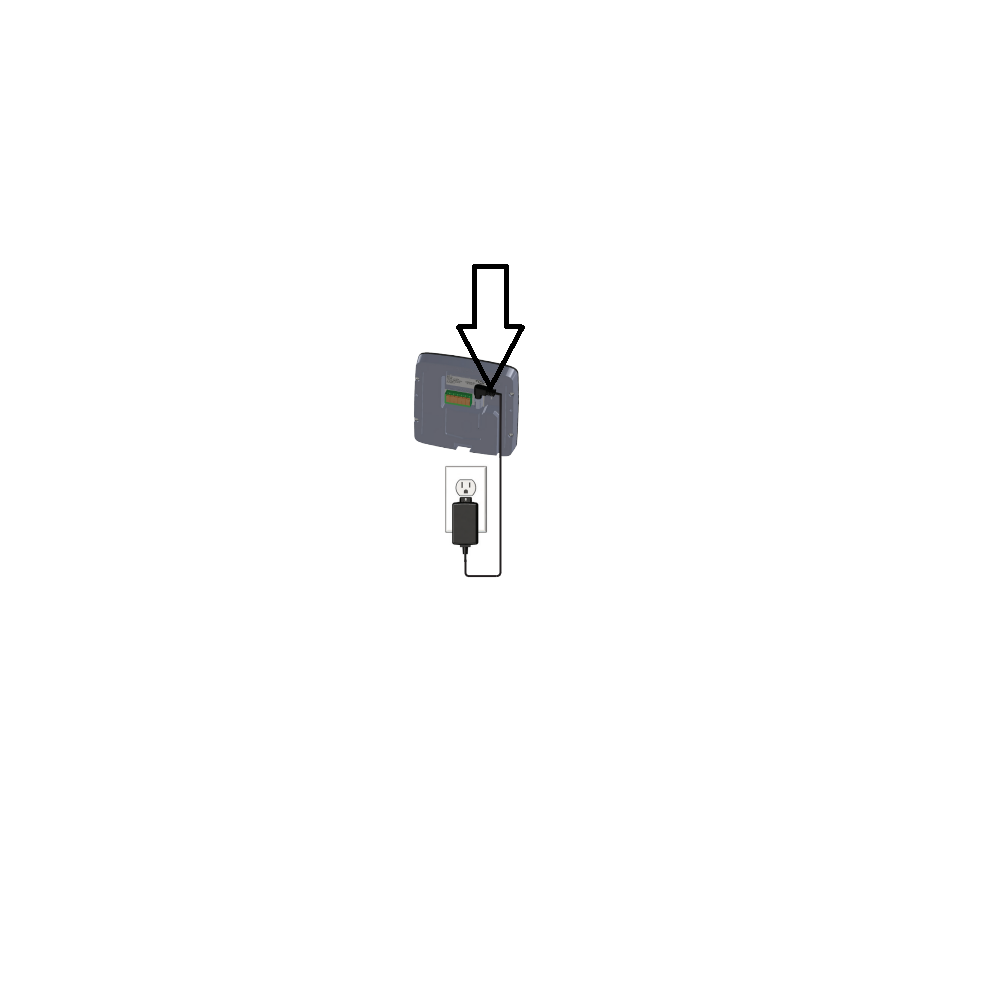 Aladdin Connect Plug going into the back of the retrofit kit