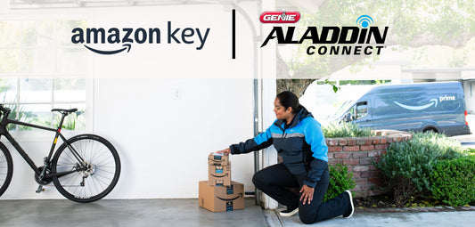 Amazon Key and Aladdin Connect - Partners delivering packages into the garage