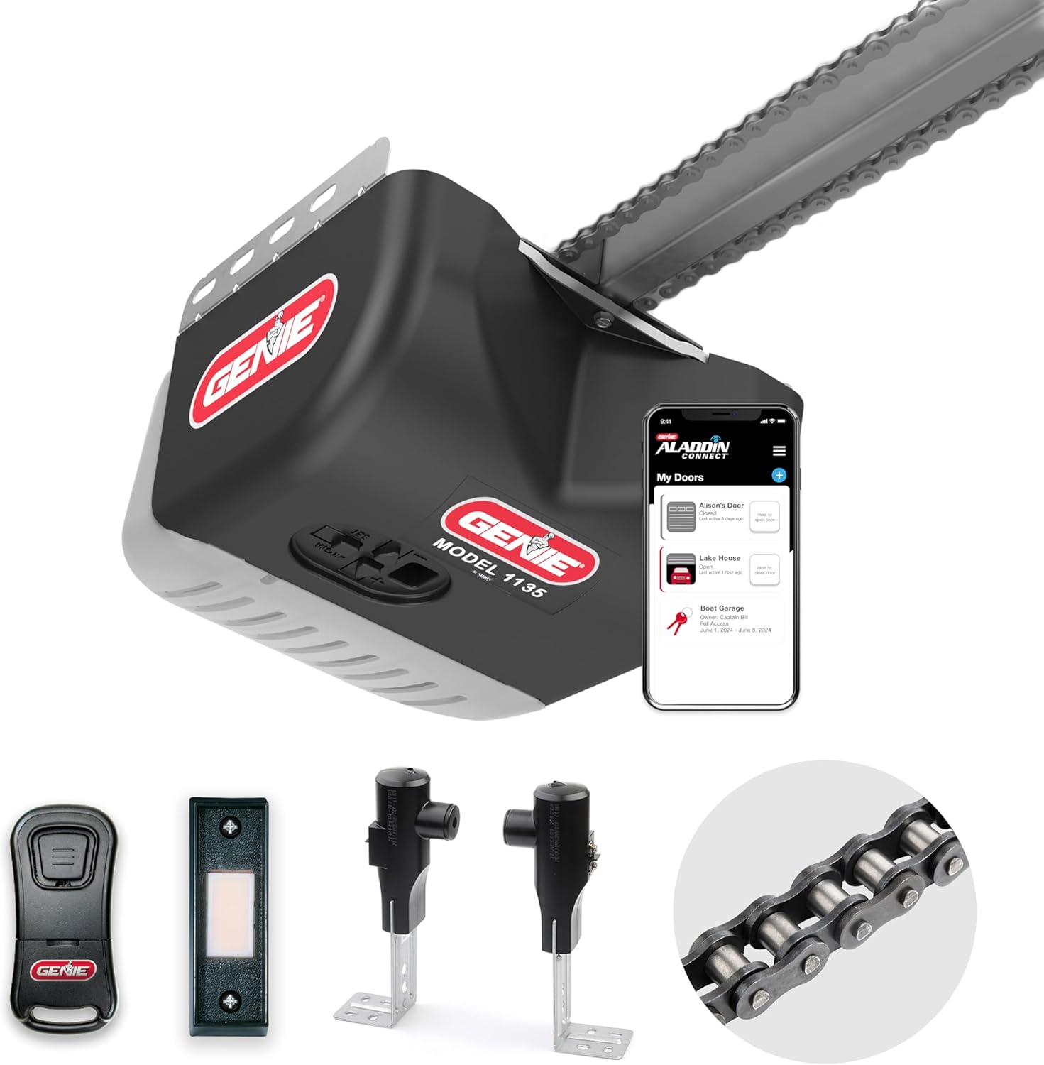 1135-VM Genie Chain Drive WiFi Enabled Garage Opener – The Genie
