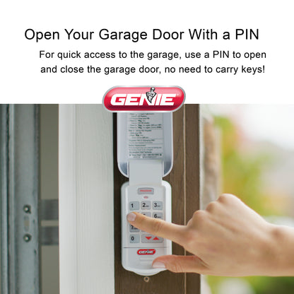 Open garage door opener with a PIN, Genie wireless keypad