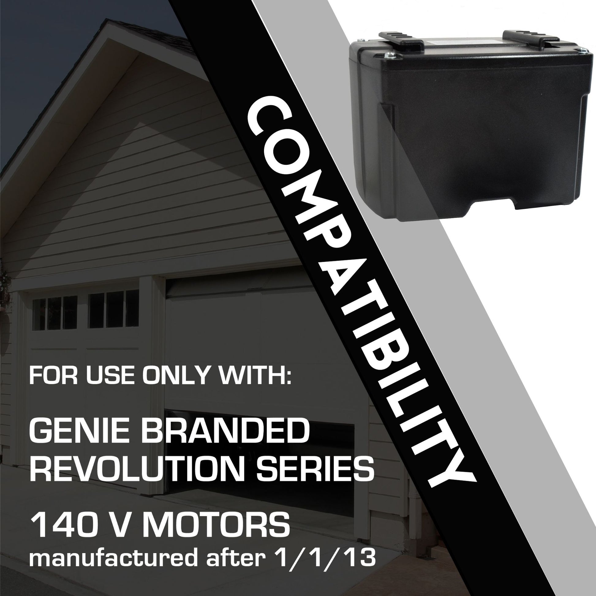 Battery backup for Genie Revolution series garage door openers