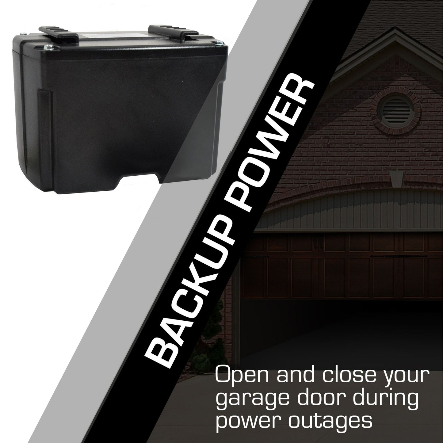 Genie garage door opener battery backup power