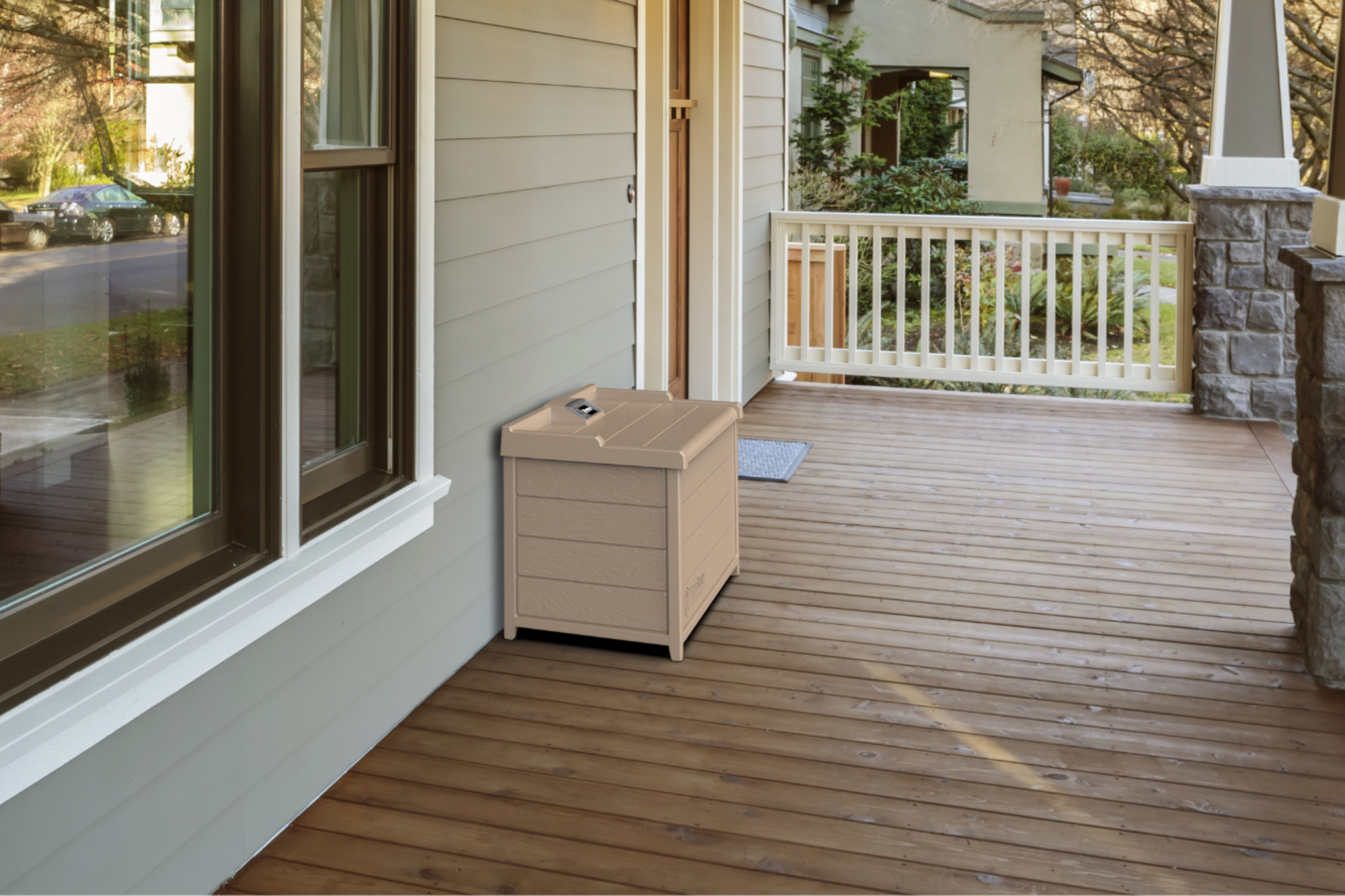 BenchSentry Smart Package Delivery Solution on a porch