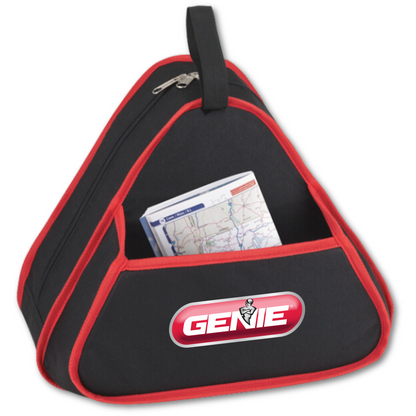 Emergency roadside kit featuring the Genie branded logo and front pocket