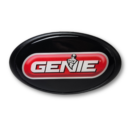 Hitch cover with the Genie Brand logo