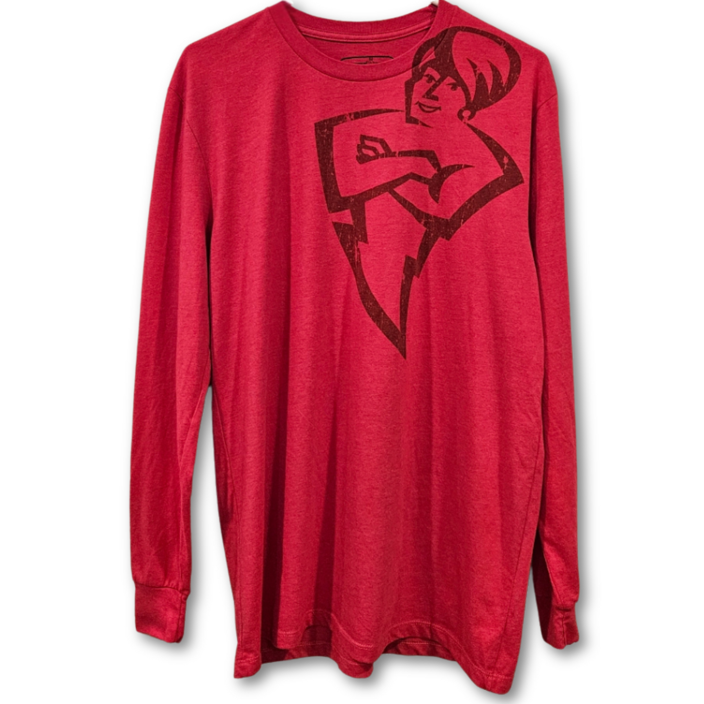 Red Heather Long Sleeve GenieMan Tshirt