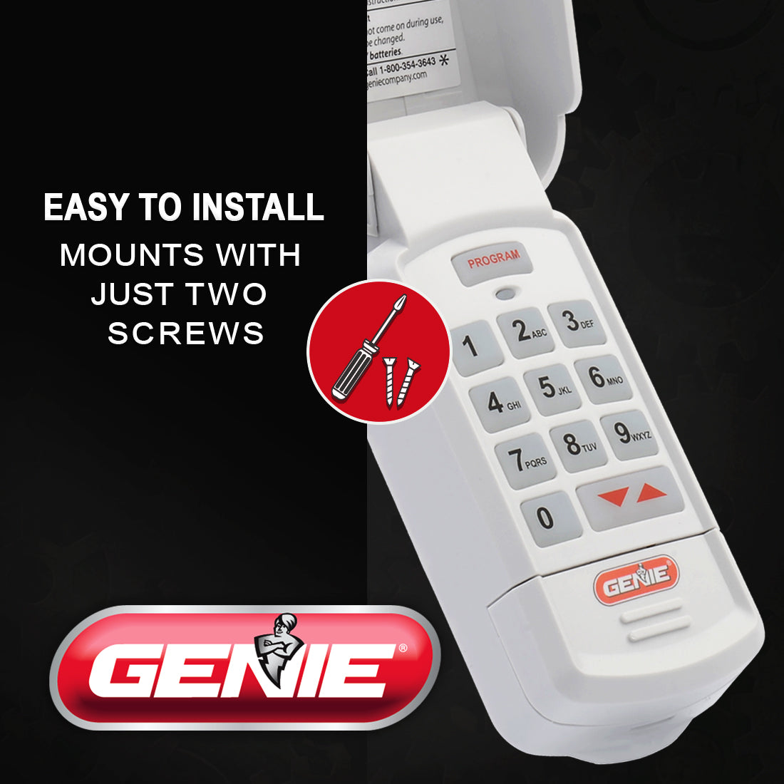 Easy to install Genie Wireless Keypad