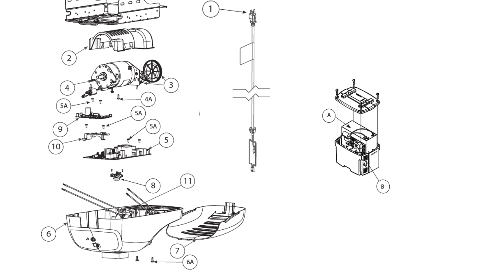 Genie Garage Door Opener Replacement Parts for models 4062 4064 The