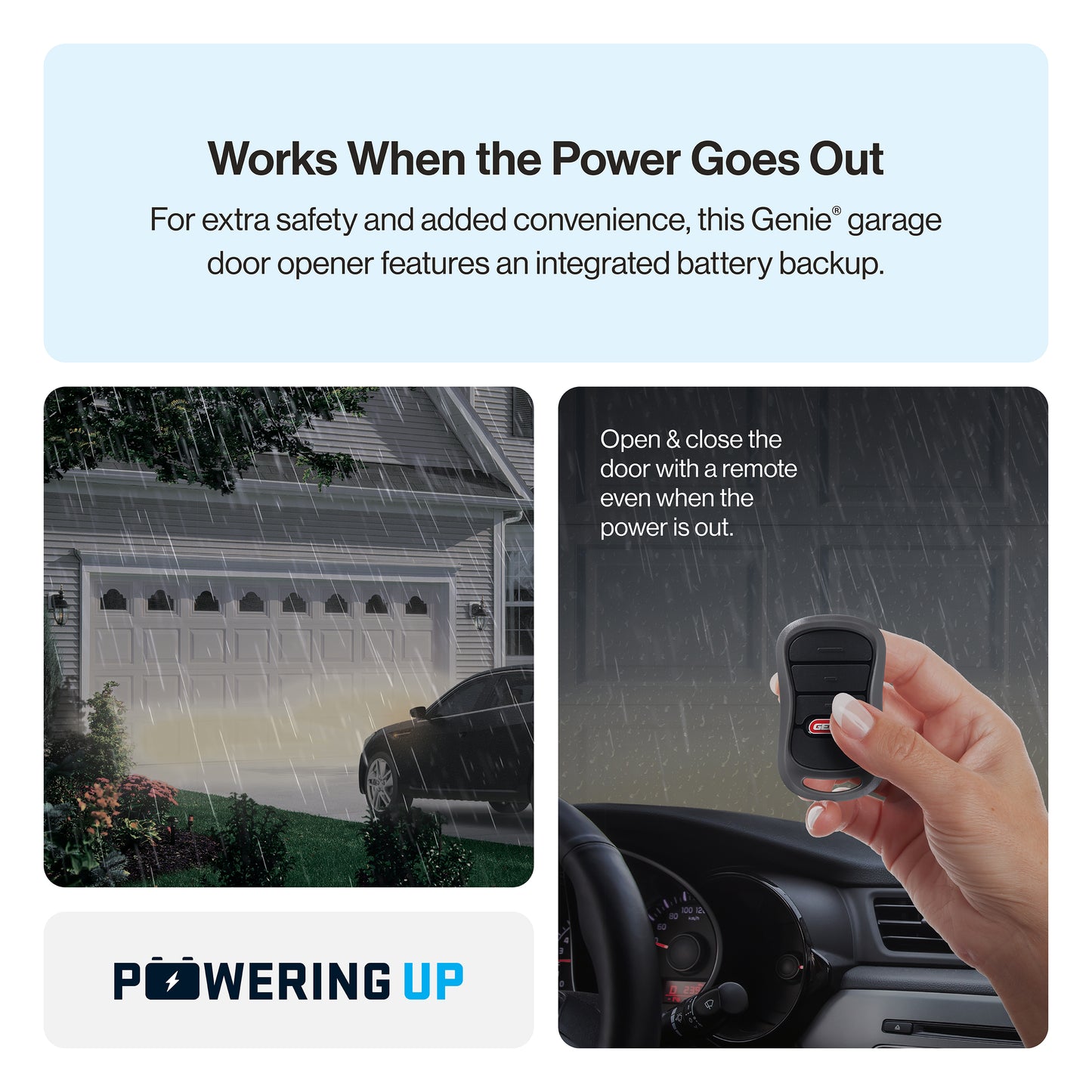 Works when the power goes out_garage door opener battery backup