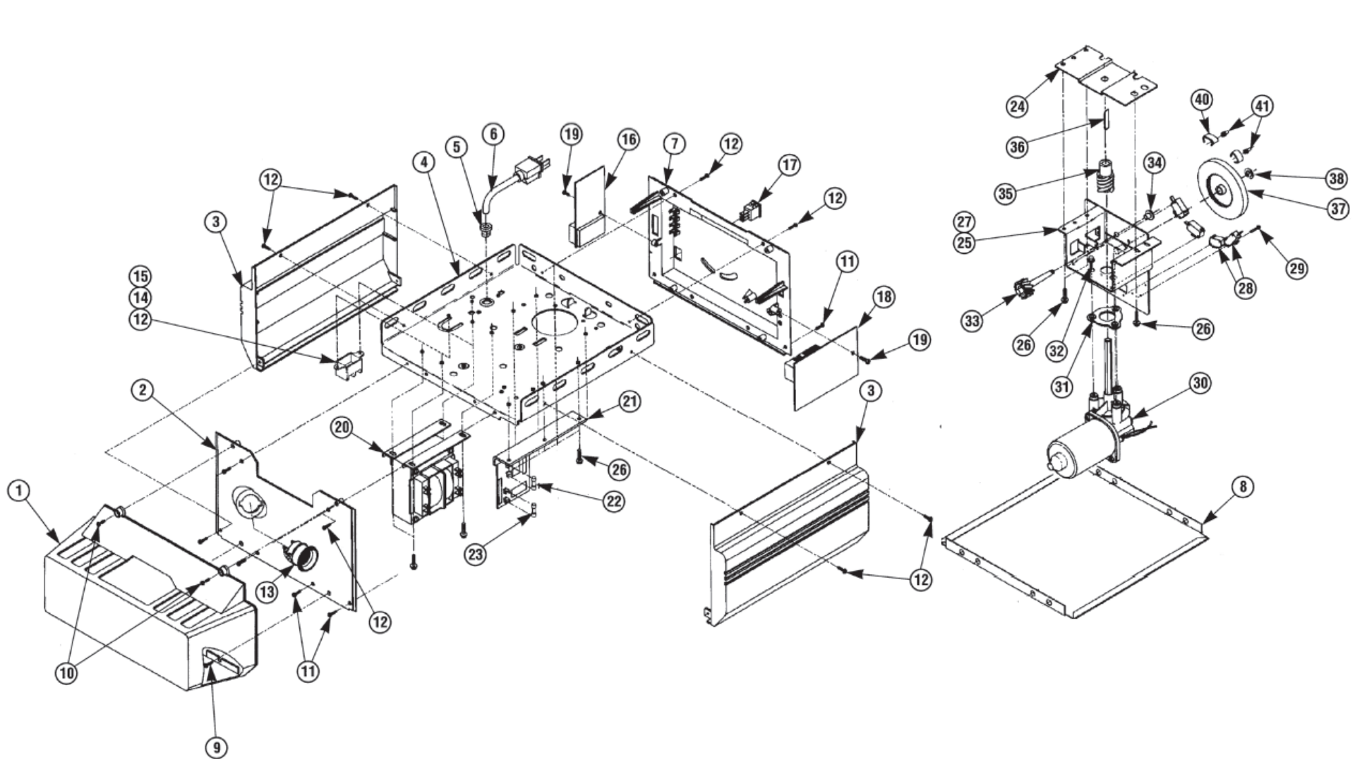 Genie ProMax Diagram of replacement parts- powerhead