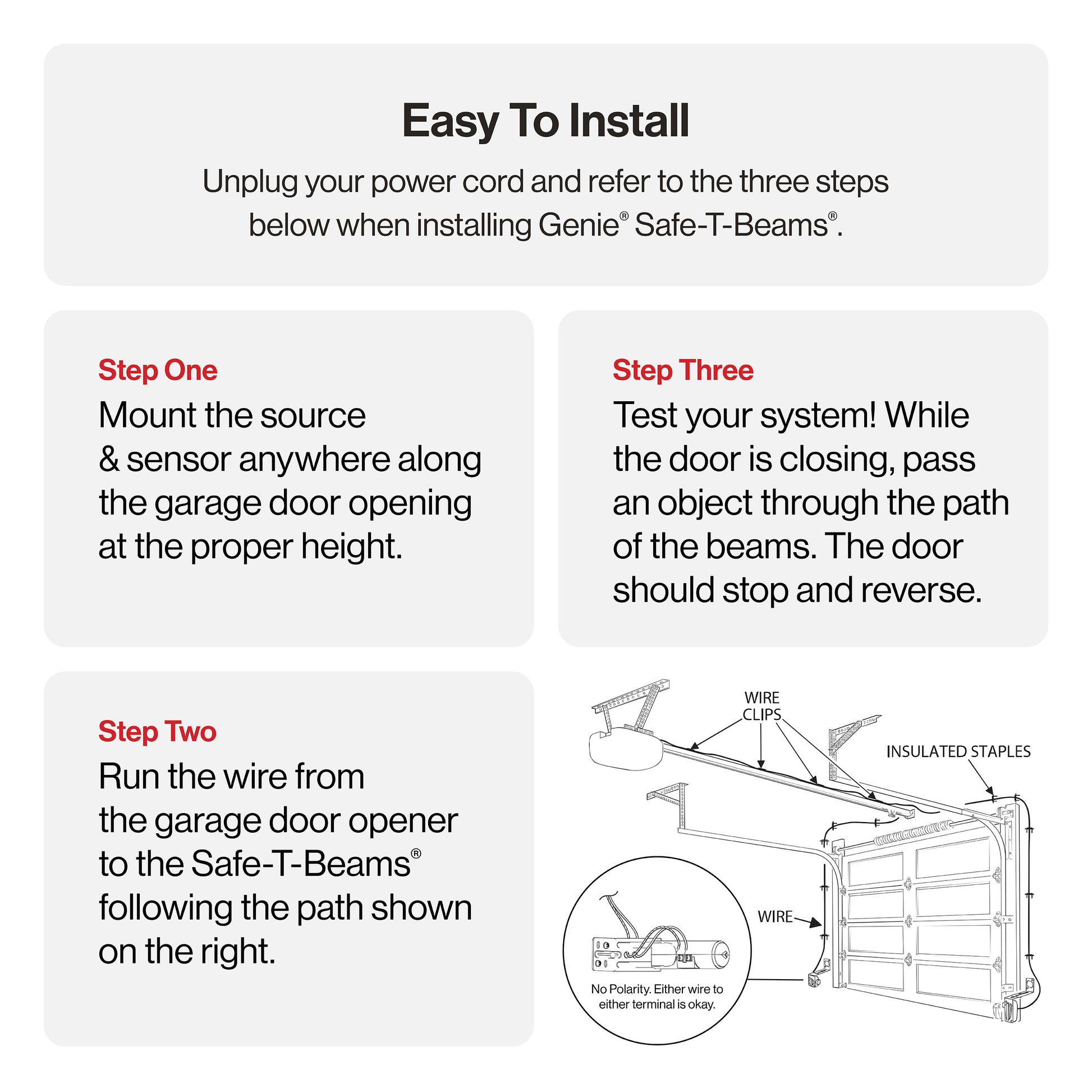 Genie Safe-T-Beam® Sensors | Replacement Photo Eyes – The Genie