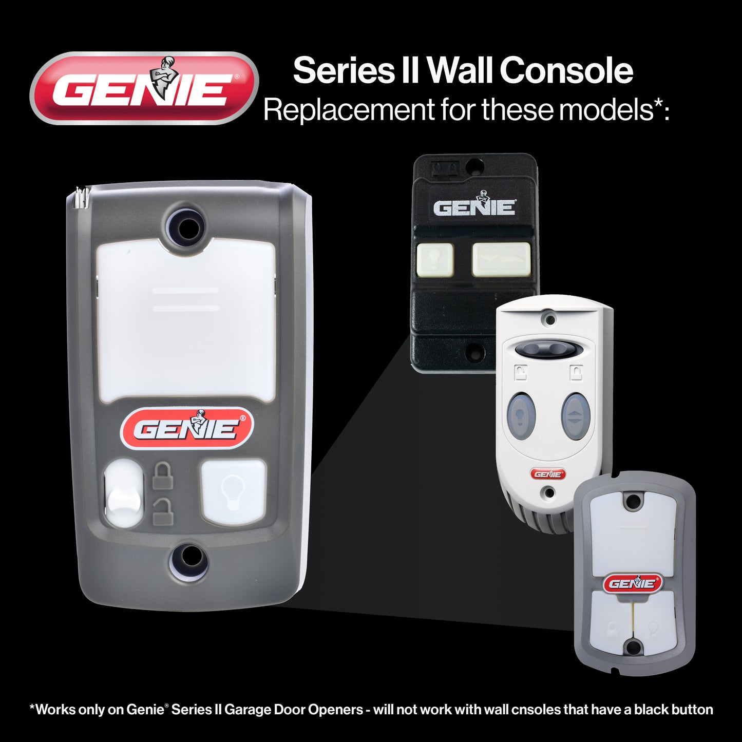 Series II Wall Console Replacement for older Genie garage door opener wall consoles