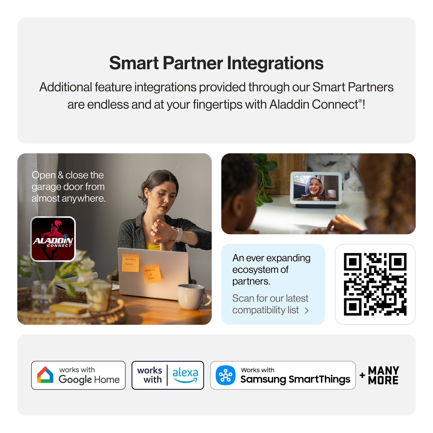 Smart partner integrations_additional features for your smart garage door opener