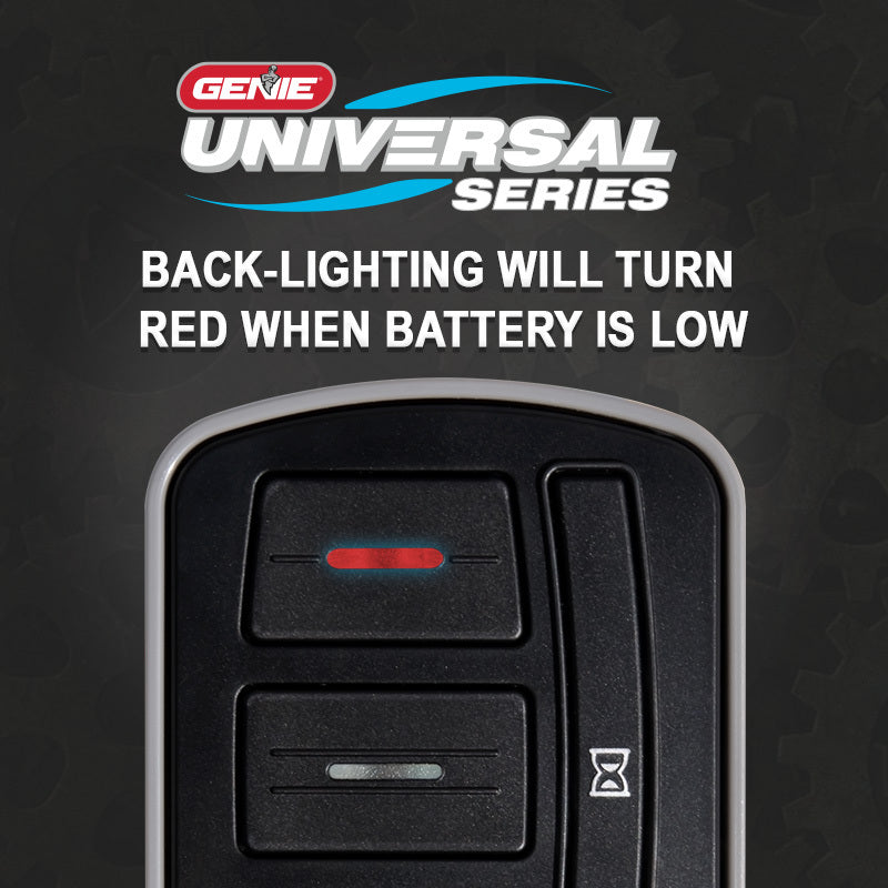 Red Back-light shows on the universal wireless wall console when the battery is low 