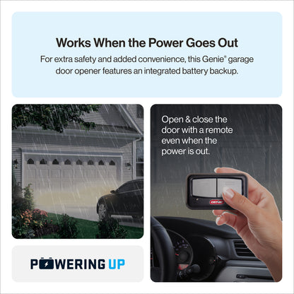 Genie Garage door opener for power outages