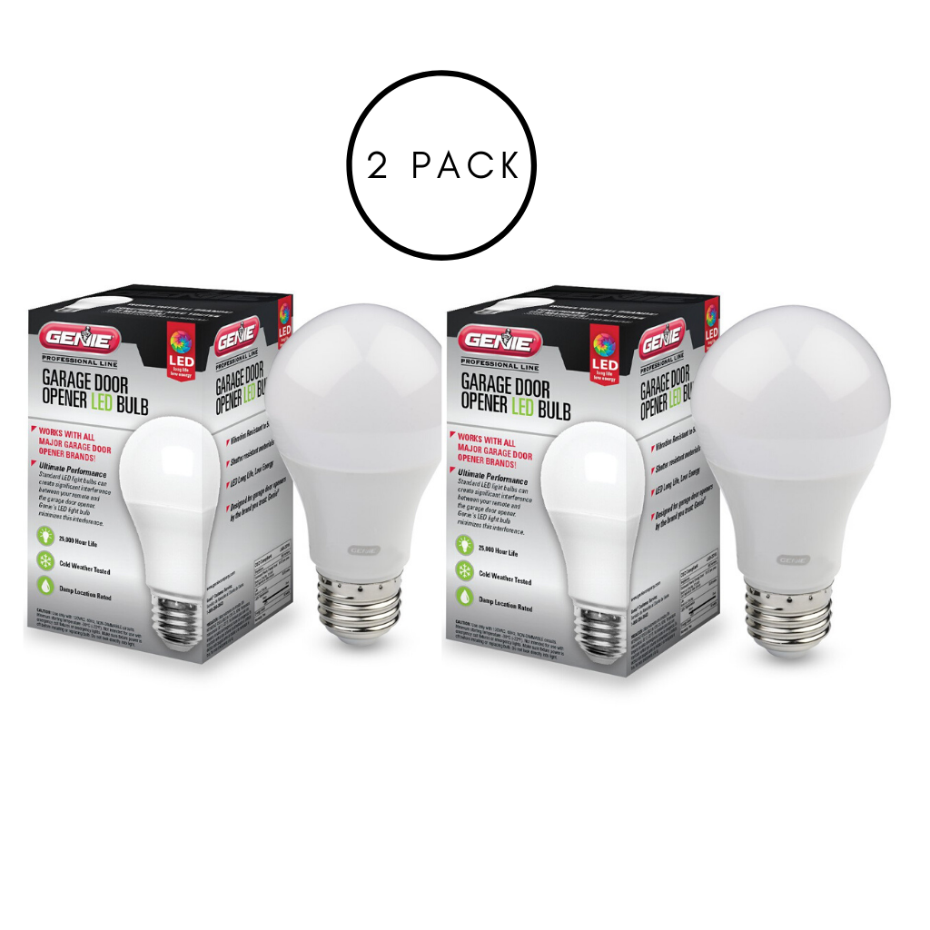 LED light bulbs for the garage door opener, reduces interference