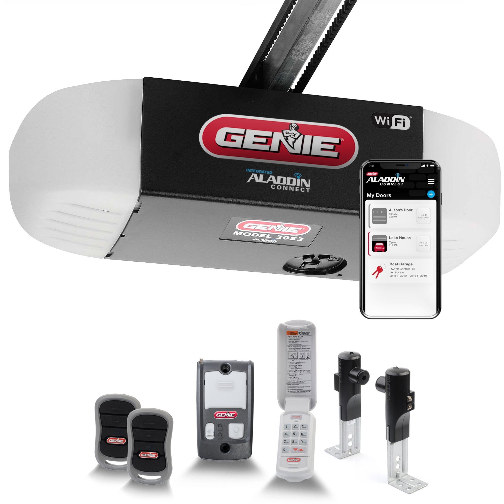 Belt garage shop door opener