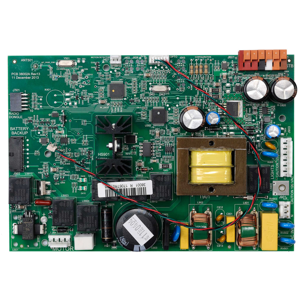 Genie 37470R1.S  New # 38001R1.S  TriloG 1200 Garage Door Opener Circuit Board Assembly