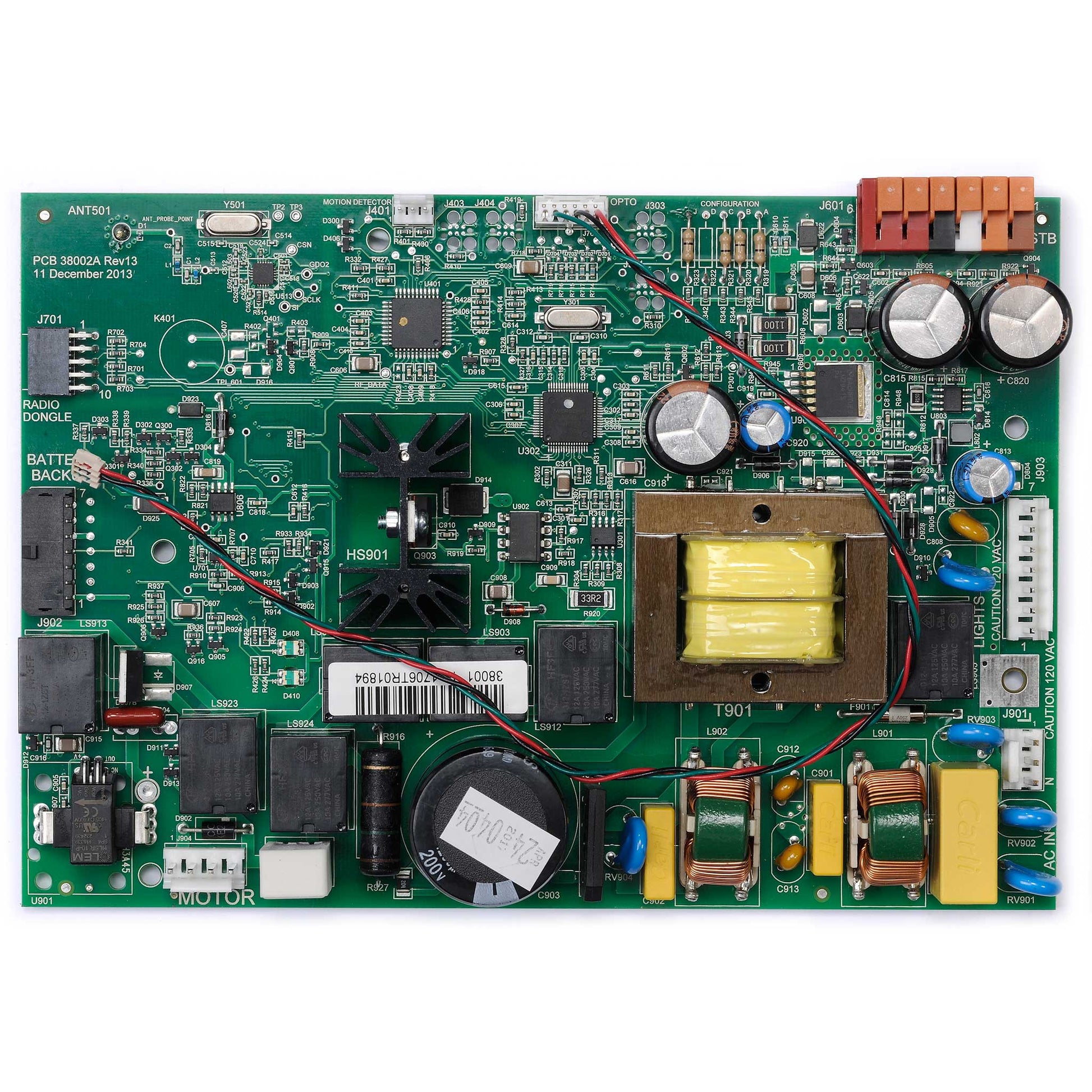 Replacement garage door opener Circuit Board Assembly 38874R3.S, The Genie Company 
