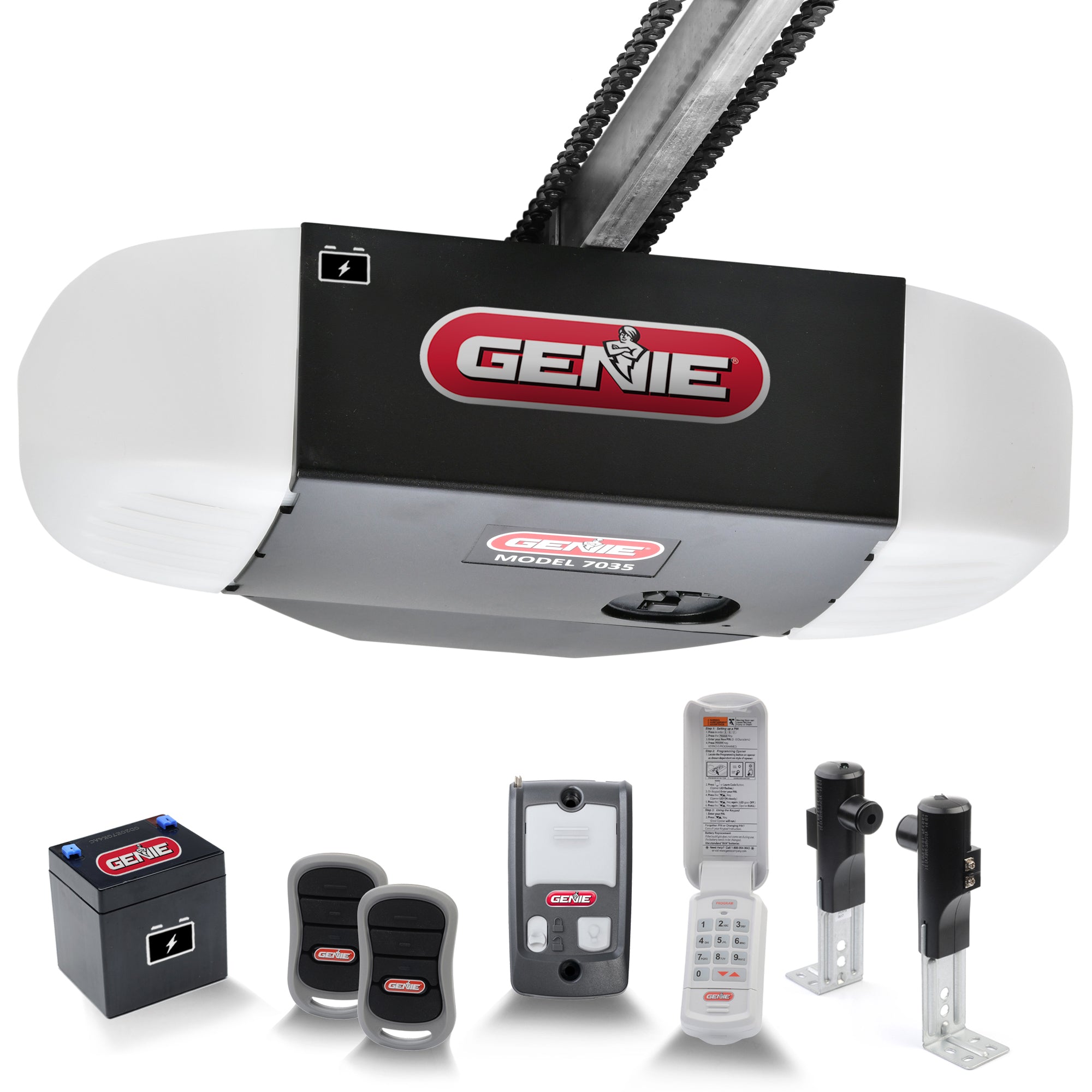 Chain or belt clearance drive garage door opener