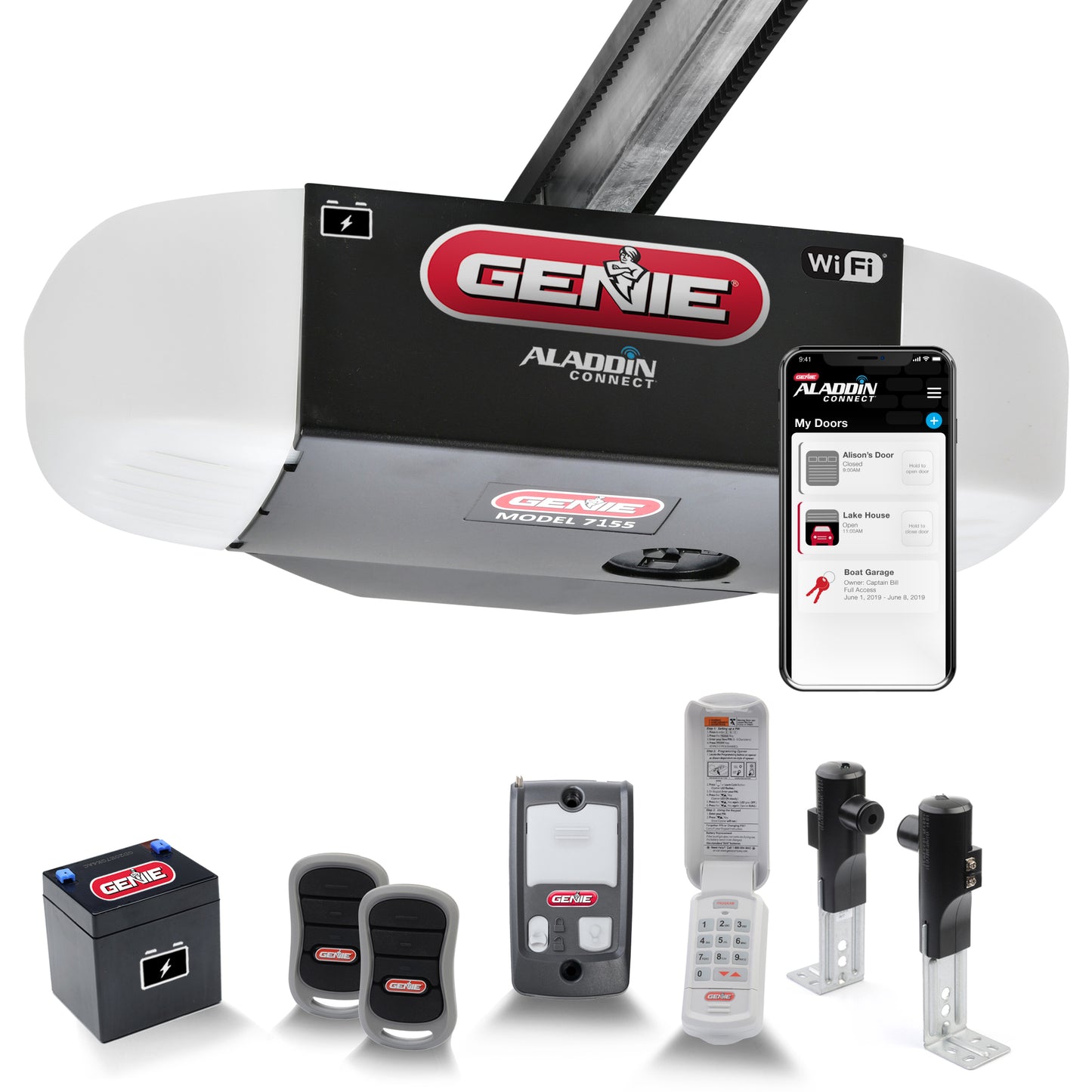 Genie StealthDrive Connect model 7155-TKV ultra quiet smart garage door opener