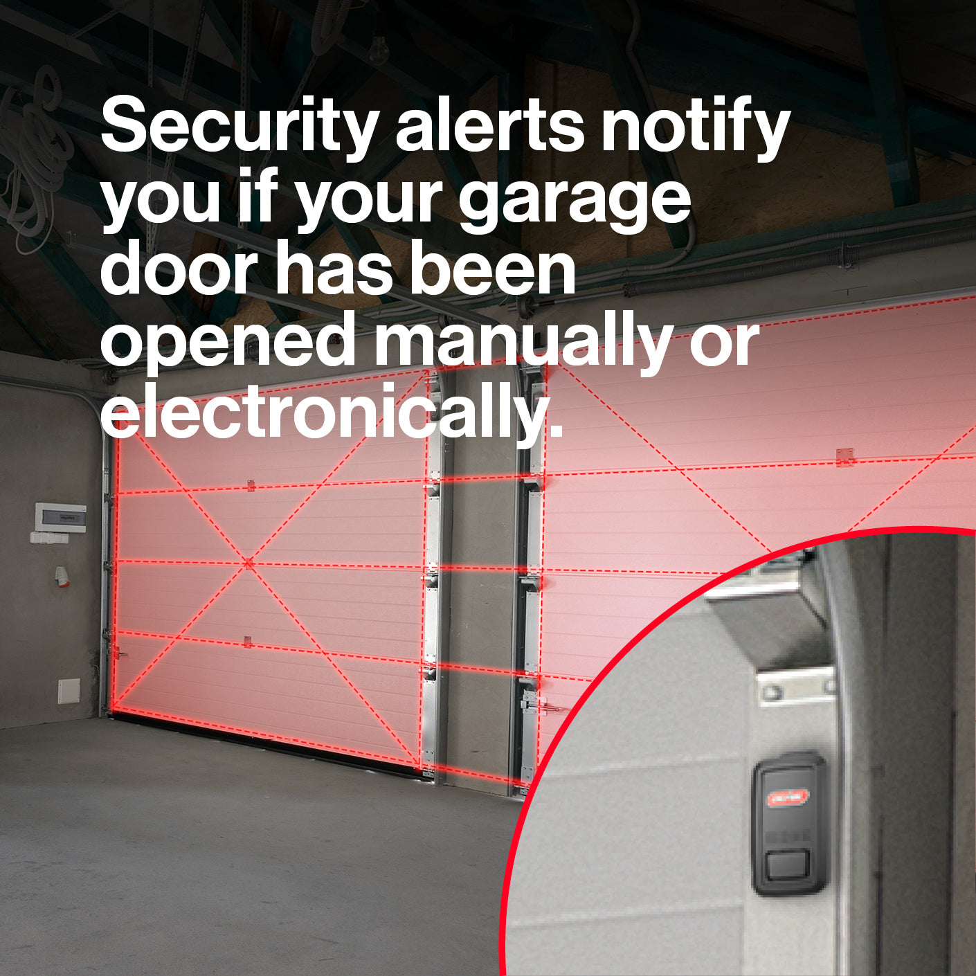 Aladdin Connect Smart garage door controller notifies you if your garage door has been opened on your smart device