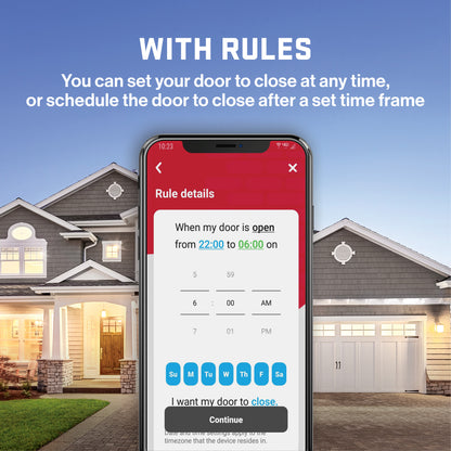 Smart garage door opener control with rules - The Genie Aladdin Connect