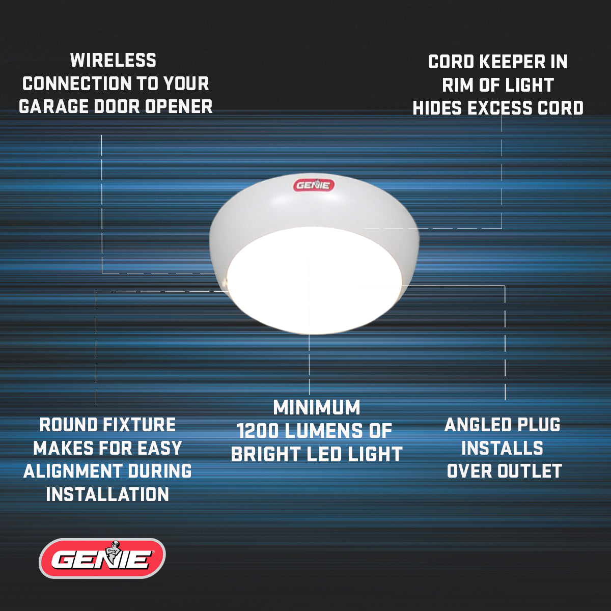 Genie wireless LED light for the Wall Mount garage door opener 