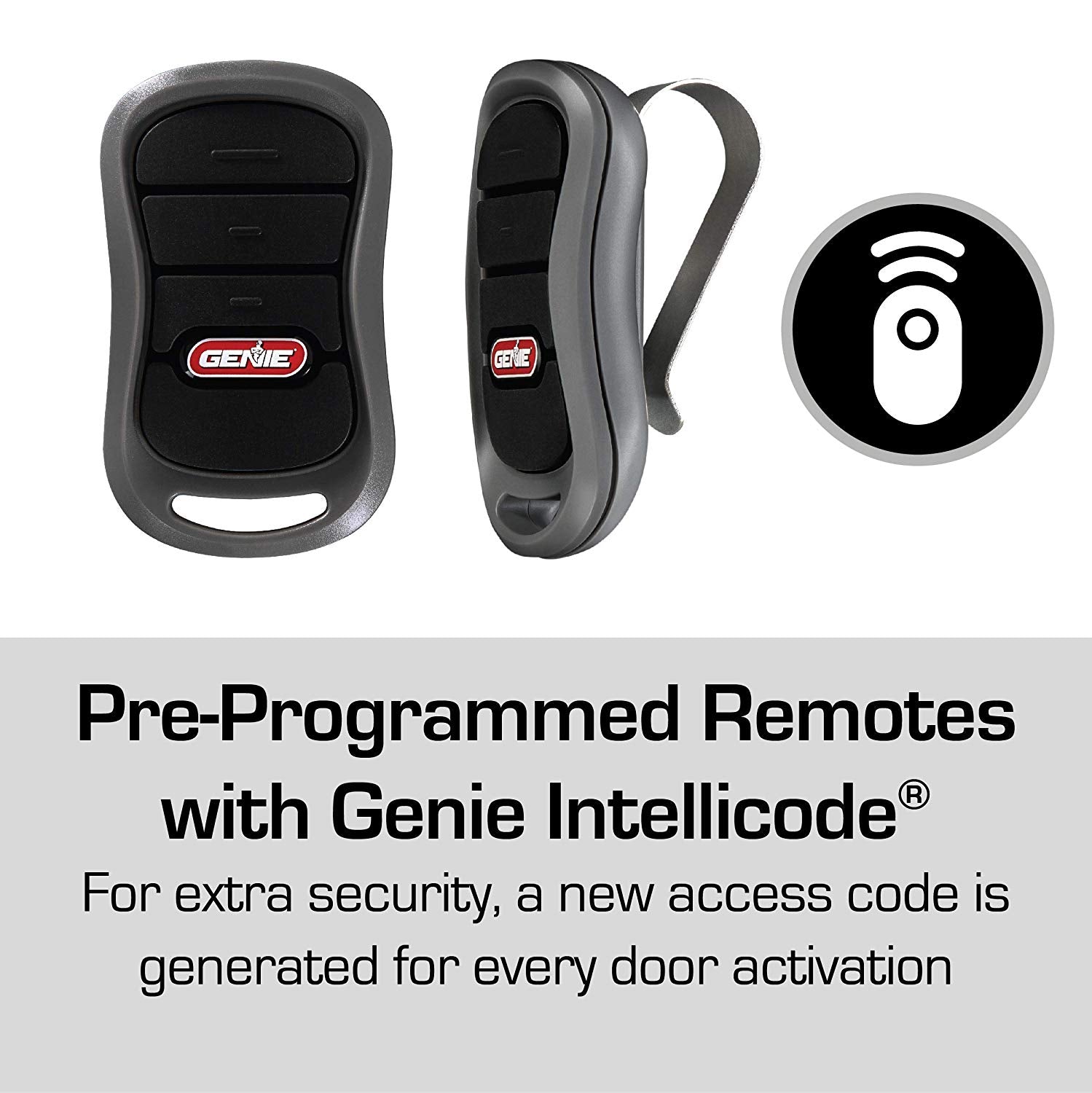 Genie Intellicode pre-programmed remotes