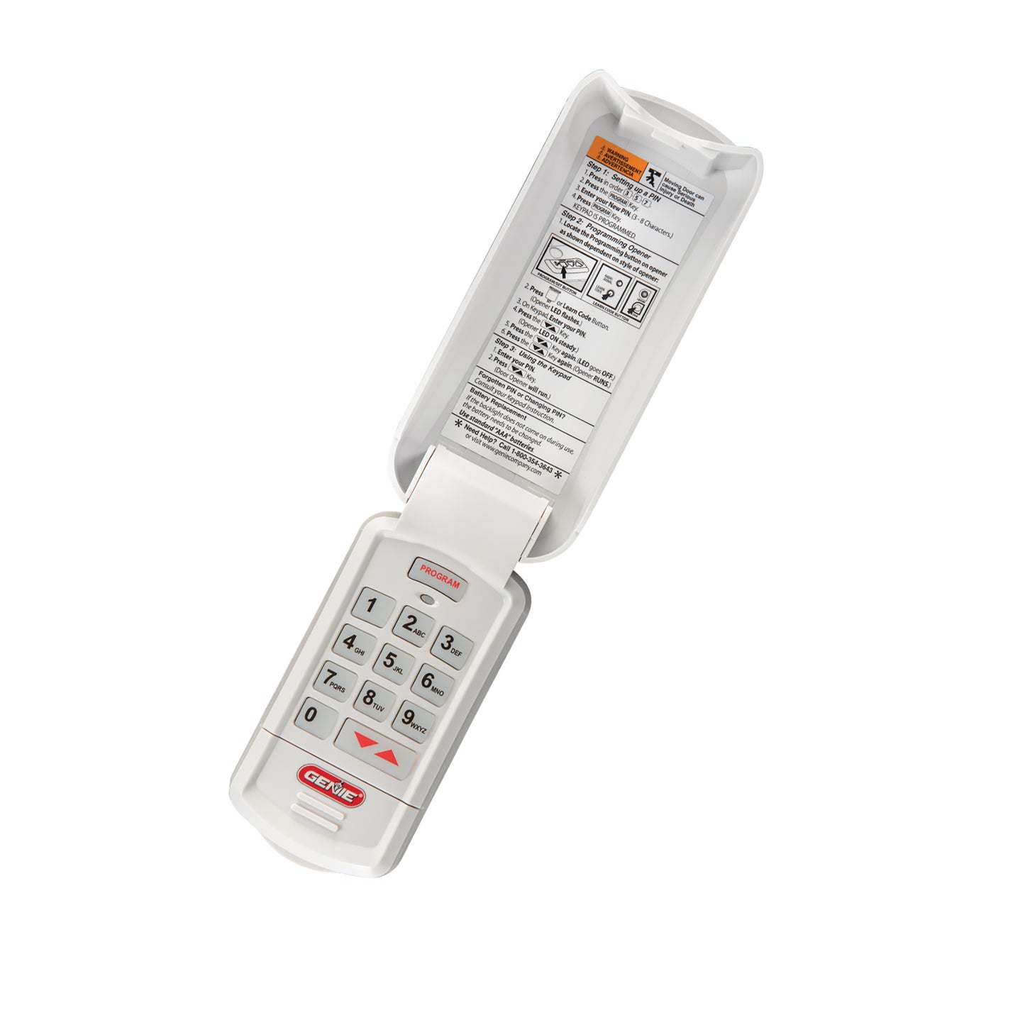 Genie GK-R wireless keypad allows for pin entry to the garage