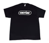 Genie Short-Sleeve Black Crewneck T-Shirt (Large Front Logo)