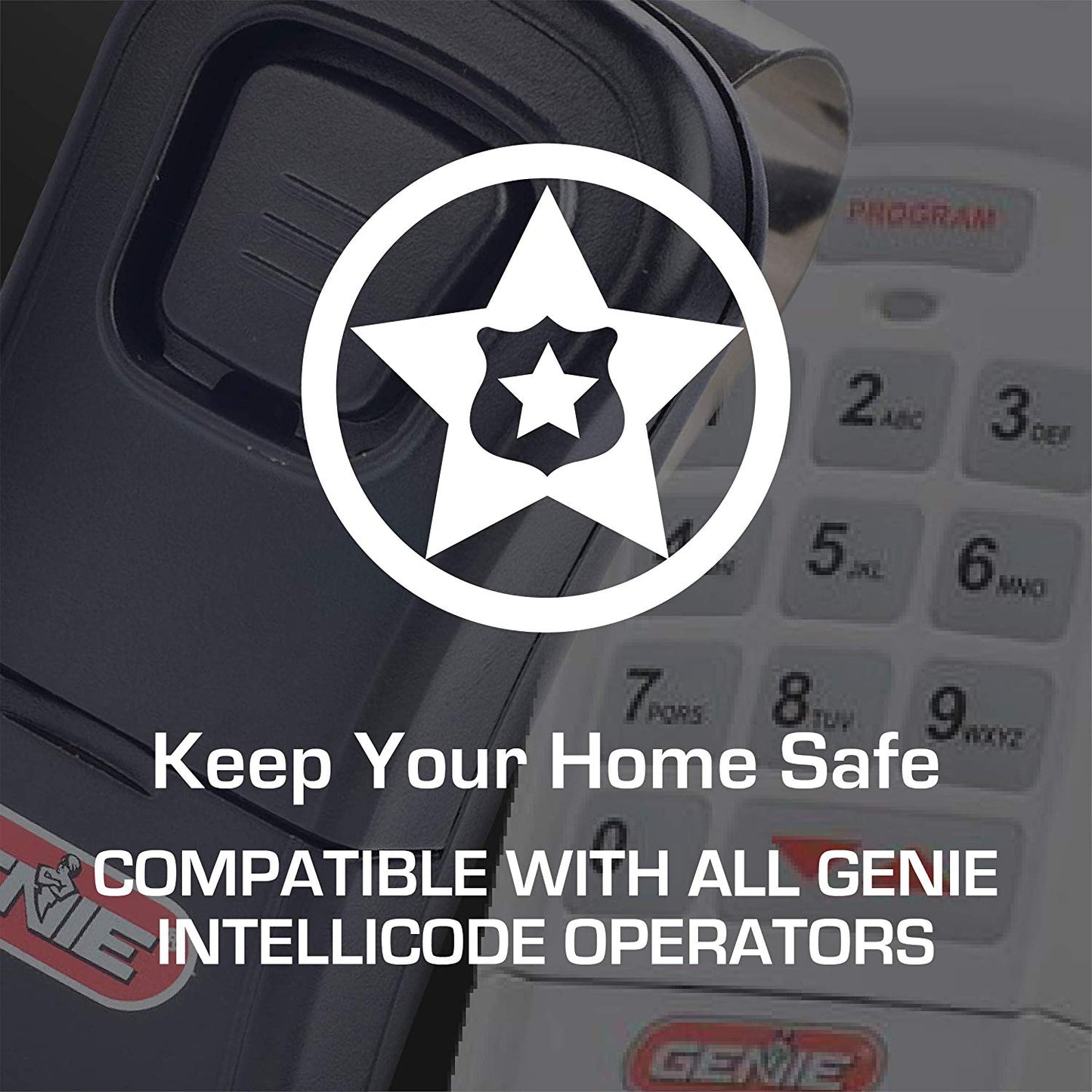 Keep your home safe with Genie Intellicode model garage door openers and accessories
