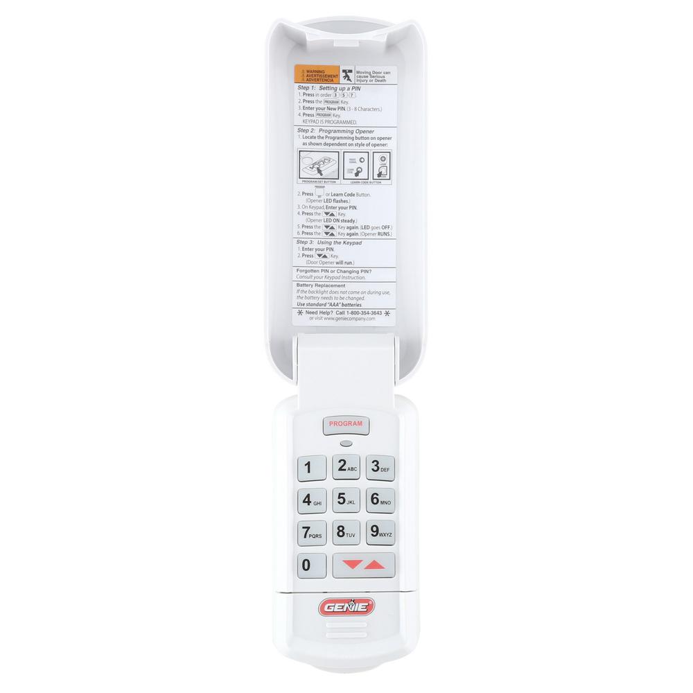 The Genie wireless keypad for all Genie Intellicode model garage door openers 