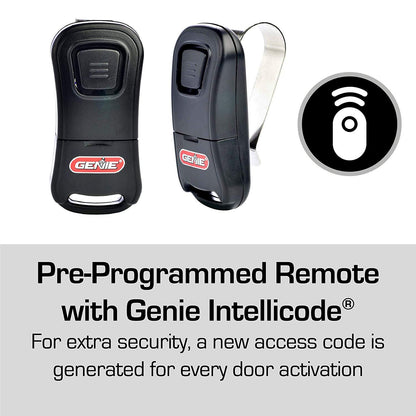 1 Preprogrammed Intellicode remote that comes with the Genie Chain 550 Essentials garage door opener 