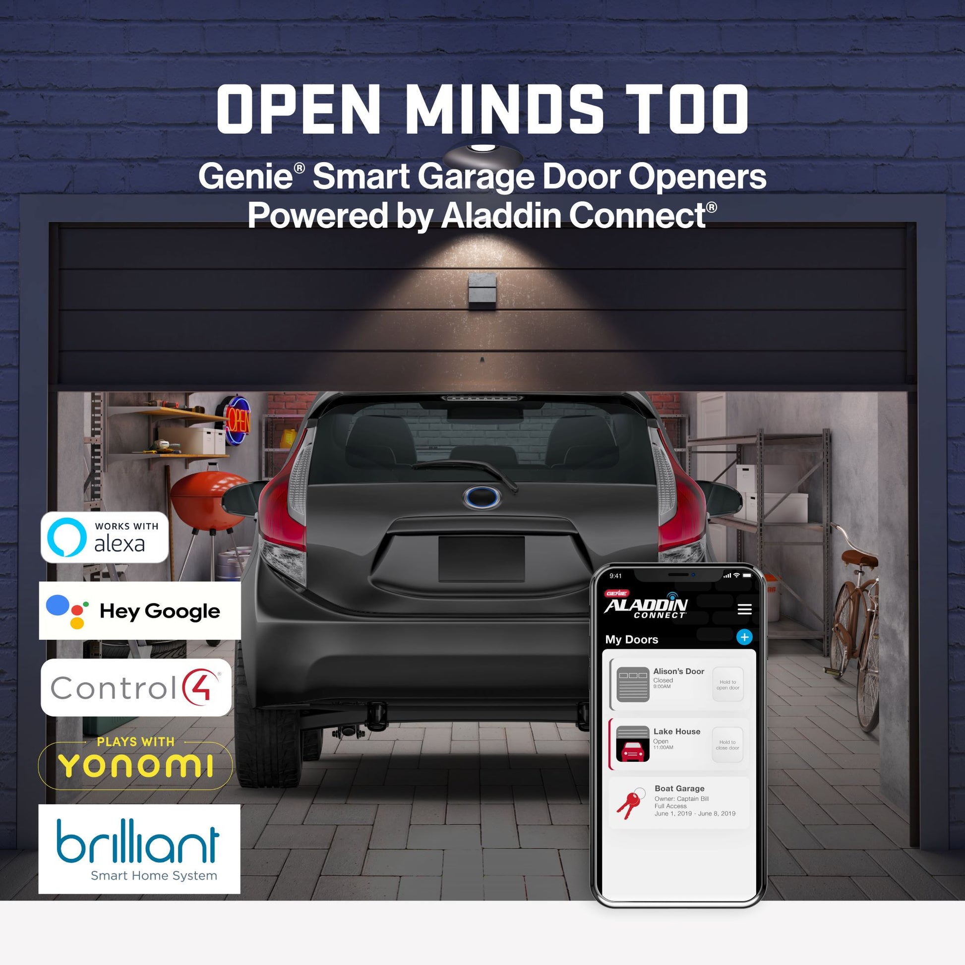 Genie Smart garage door opener works with Smart Home partners 