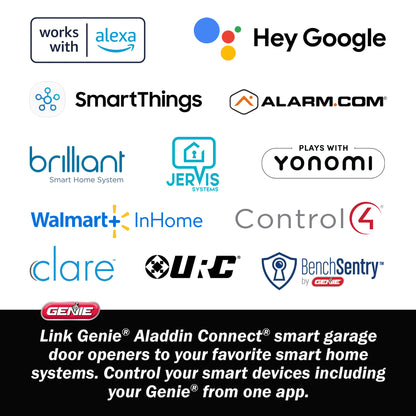 Genie Aladdin Connect smart garage door openers connect to other smart home systems